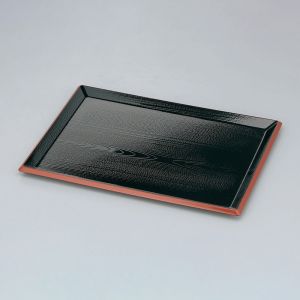 Plateau rectangulaire, FUJI NAGATE MOKUME, noir