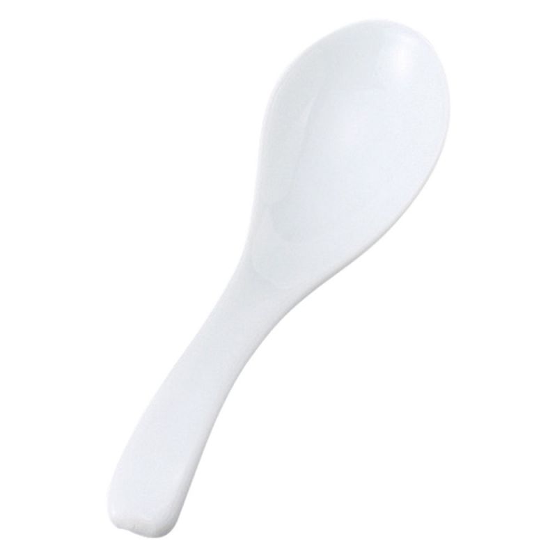 Japanese ceramic spoon, white, SHIRO 2