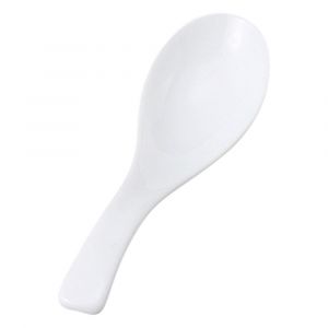 japanese ceramic spoon, SHIRODESU, white