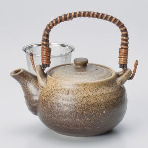 Théière japonaise en terre cuite marron, BIZEN KAZE, 0,8L