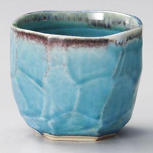 Ceramic bowl for tea ceremony, ocean blue - KAIYO