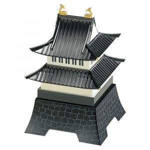 Grande boîte à repas jyubako en forme de château japonais, MATSUE, 18x18x28cm 