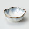 Recipiente de cerámica japonés pequeño, blanco y celeste - HANA NO KATACHI
