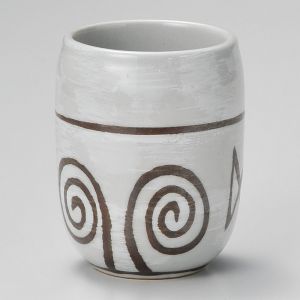 Japanese gray ceramic tea cup, NARUTO