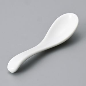 Japanese ceramic spoon, SHIRO, white