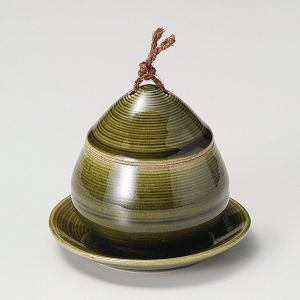 Traditional cup with lid and saucer, green, TOGATTA KABA