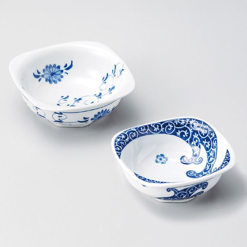 Duo of white and blue ceramic cups - SAMAZAMANA PATAN