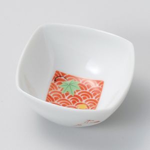 Ceramic vessel and saucer set - MOMIJI NAMI