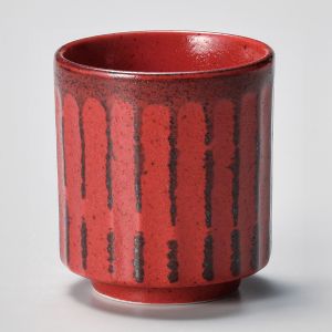 Japanese red Soba choko cup NEGORO SHINOGI