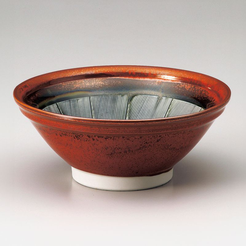 Ciotola suribachi in ceramica giapponese - SURIBACHI - rosso