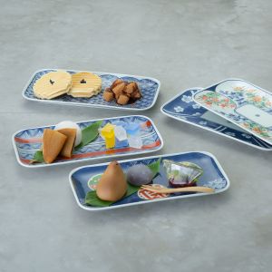 Set de 5 petites assiettes carrée en céramique- OKAN