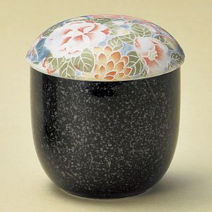 Tazza tradizionale con coperchio - CHAWANMUSHI - motivo floreale