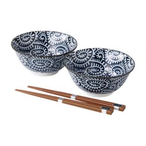 Set of 2 Japanese ceramic bowls - TAKO KARAKUSA