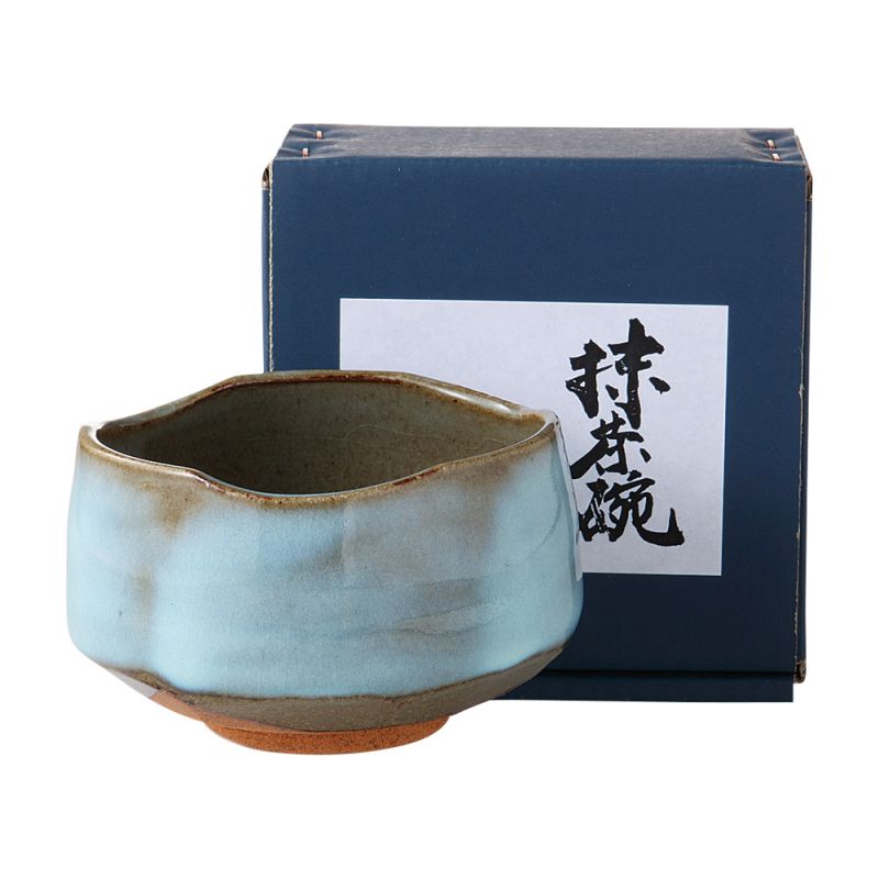 Ciotola da tè giapponese per cerimonia – chawan, MASHIKO, cielo blu