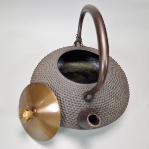 Japanese cast iron kettle SABI copper lid, 1.6 lt, ARARE