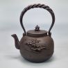 Japanese cast iron kettle with landscape motif, 1.2 lt, INAKA