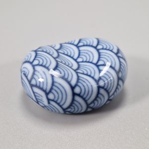 Japanischer Essstäbchenhalter, SEIGAIHA AZUKI, blau