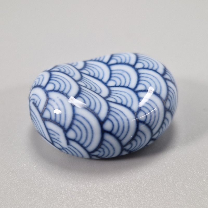 Japanischer Essstäbchenhalter, SEIGAIHA AZUKI, blau