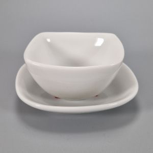 Set vaso e piattino in ceramica - UME SHIROI