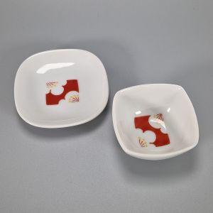 Ceramic vessel and saucer set - UME SHIROI