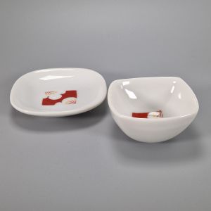 Ceramic vessel and saucer set - UME SHIROI