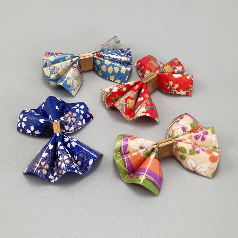 Soporte para palillos japoneses en papel washi lacado, color aleatorio - CHONEKUTAI