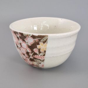 Japanese ceramic rice bowl - SHIRO HANA