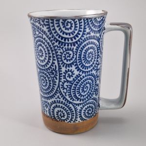 Taza de té de cerámica japonesa grande - Tako-karakusa