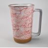Grande tazza da tè giapponese in ceramica - Aranami rosso