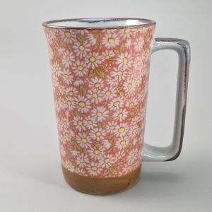 Große japanische Teetasse aus Keramik - Kiku Rose