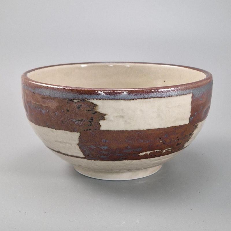tazón de sopa japonés de cerámica, ICHIMATSU, cepillo