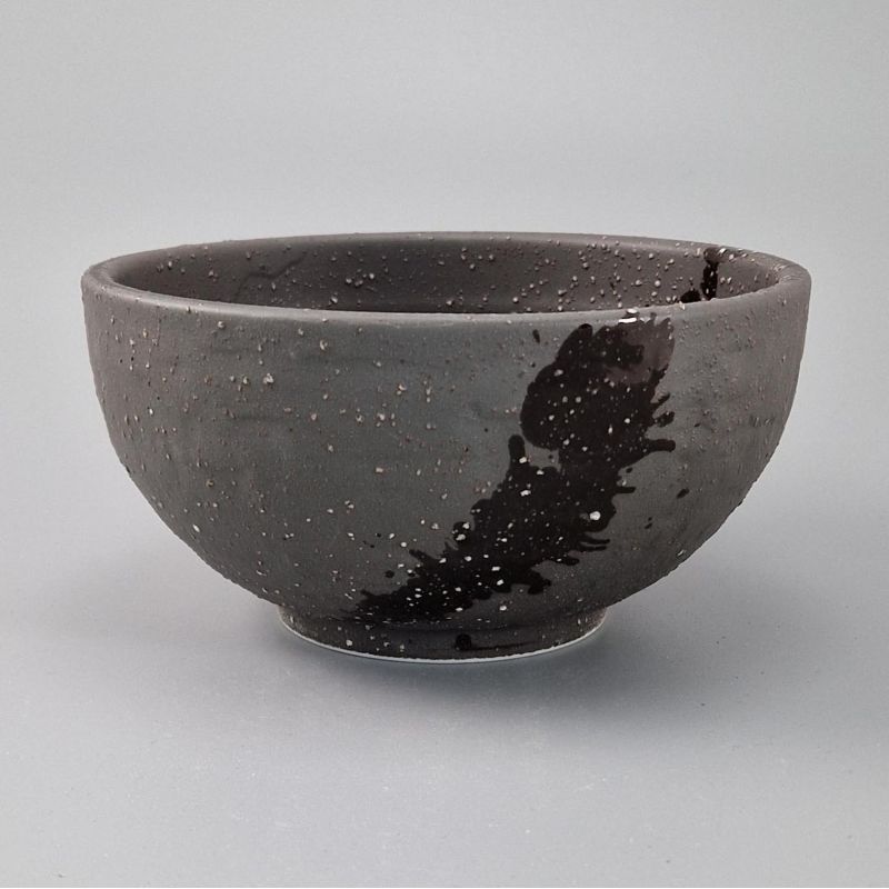 Cuenco de cerámica japonesa SUISEI, negro