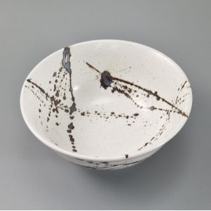 Japanese ceramic soup bowl - SUPURASSHU KURO