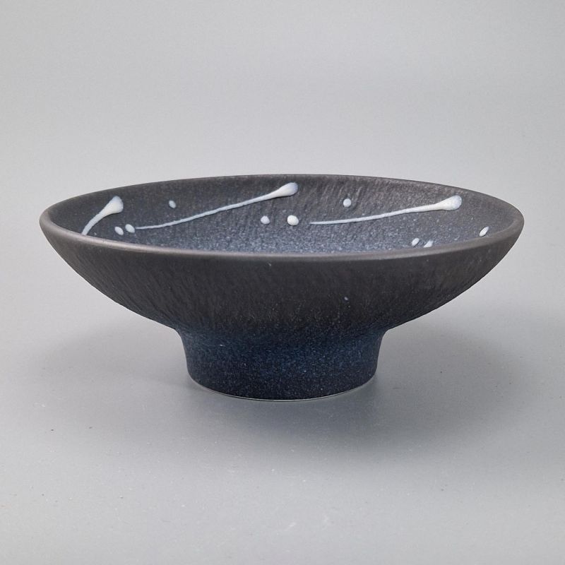 Cuenco japonés de cerámica en bruto, gris azulado, KIMO I