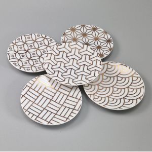 Set of 5 small white ceramic bowls - SAMAZAMANA PATAN