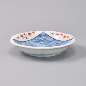 Small Japanese ceramic plate with vegetable spirals - SHOKUBUTSU