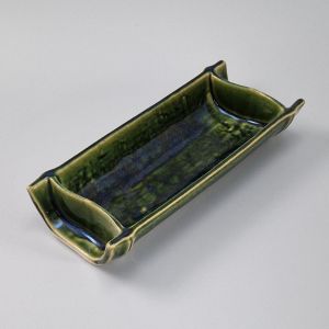 japanese rectangular sushi plate, TAKE, green