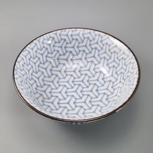 japanese blue ramen bowl, KUMIKIKKO, blue patterns