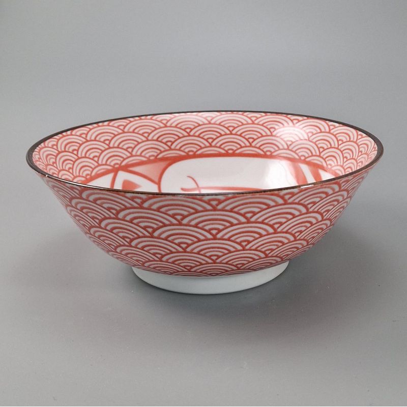 Cuenco japonés de ramen de cerámica - AO MANEKINEKO - motivo gato
