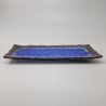 große japanische rechteckige Platte , SANMA SHINKAI, blau