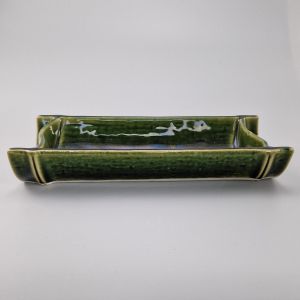 japanese rectangular sushi plate, TAKE, green