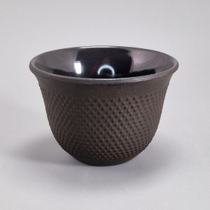 Tazza giapponese in bronzo smaltato, ROJI ARARE