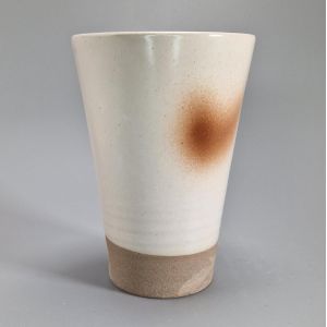 Japanese ceramic mazagran, beige - BEJU