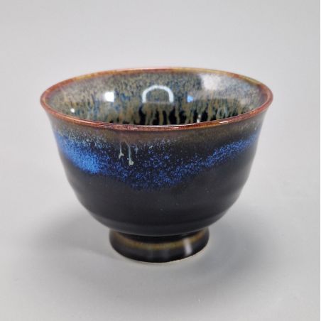 Tazza da tè in ceramica, sfumature nere blu e verdi - NYUANSU