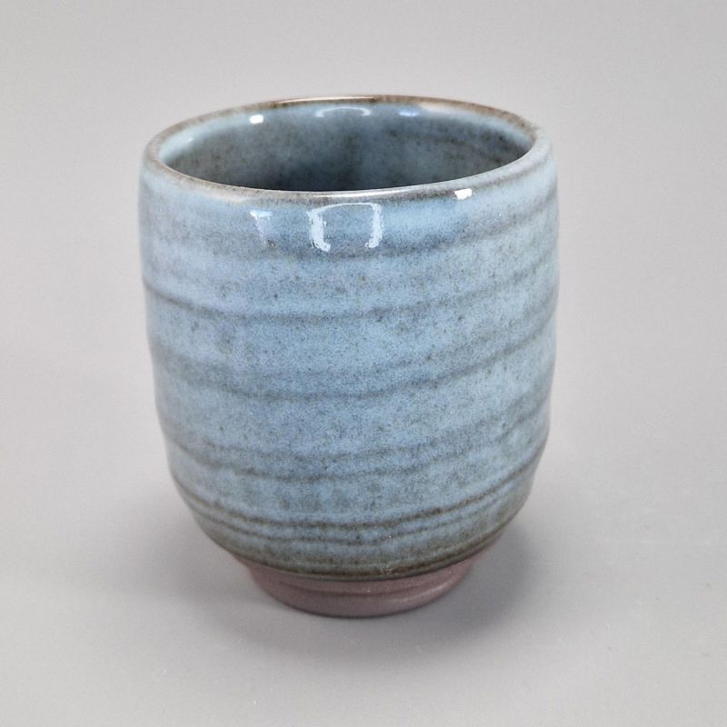 Japanese ceramic tea cup, shades of blue - NYUANSU