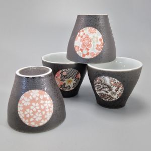 Set de 4 tasses cercles YUZEN