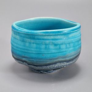 Ceramic bowl for turquoise tea ceremony - TAKOIZU 1