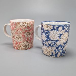 Duo de mug japonais Arabesuku Kiku