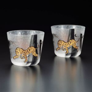 Set di 2 bicchieri da whisky giapponese, tigre, PREMIUM TORA