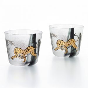 Juego de 2 vasos de whisky japonés, tigre, PREMIUM TORA